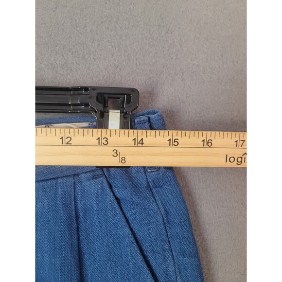 Scotch & Soda Wide-Leg Cropped Trousers Blue Sz 14 – EUC w/ Flaw - Picture 6 of 13